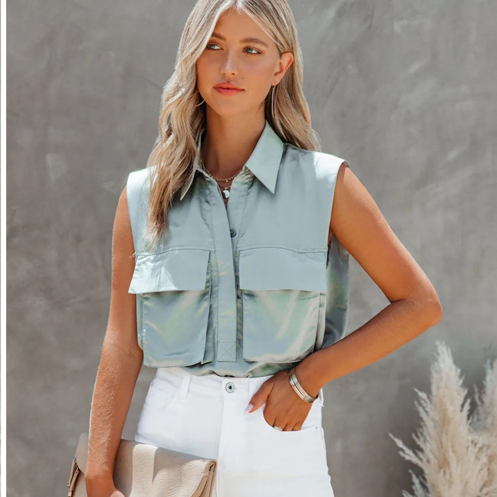 Keeva Satin Sleeveless Utility Bodysuit